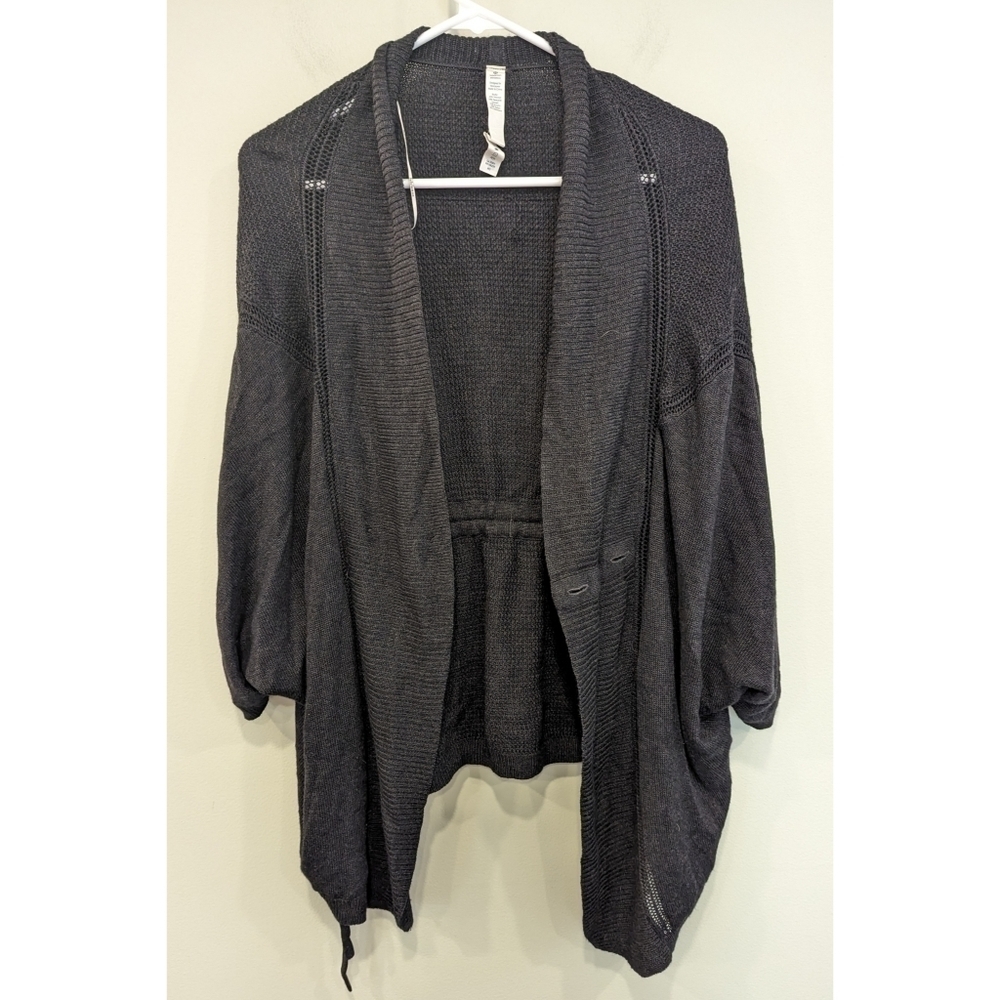 Lululemon Breeze Easy Wrap Sweater in Heathered Black Size XS/S